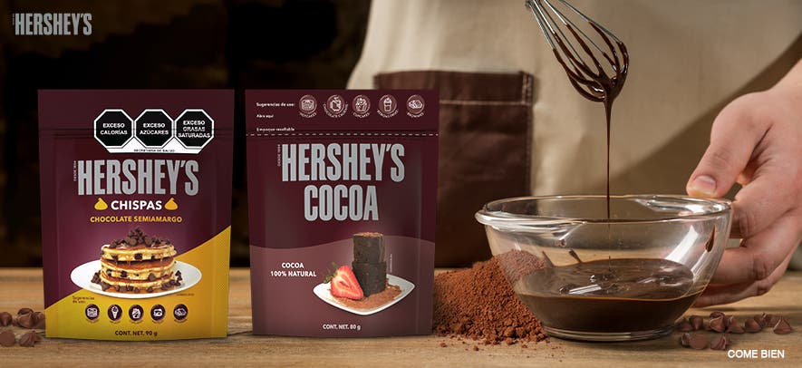 Nuevos tamaños de Cocoa y Chispas HERSHEY'S
